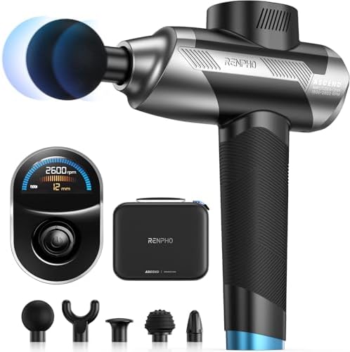 RENPHO Active Thermacool Deluxe full product massage gun view