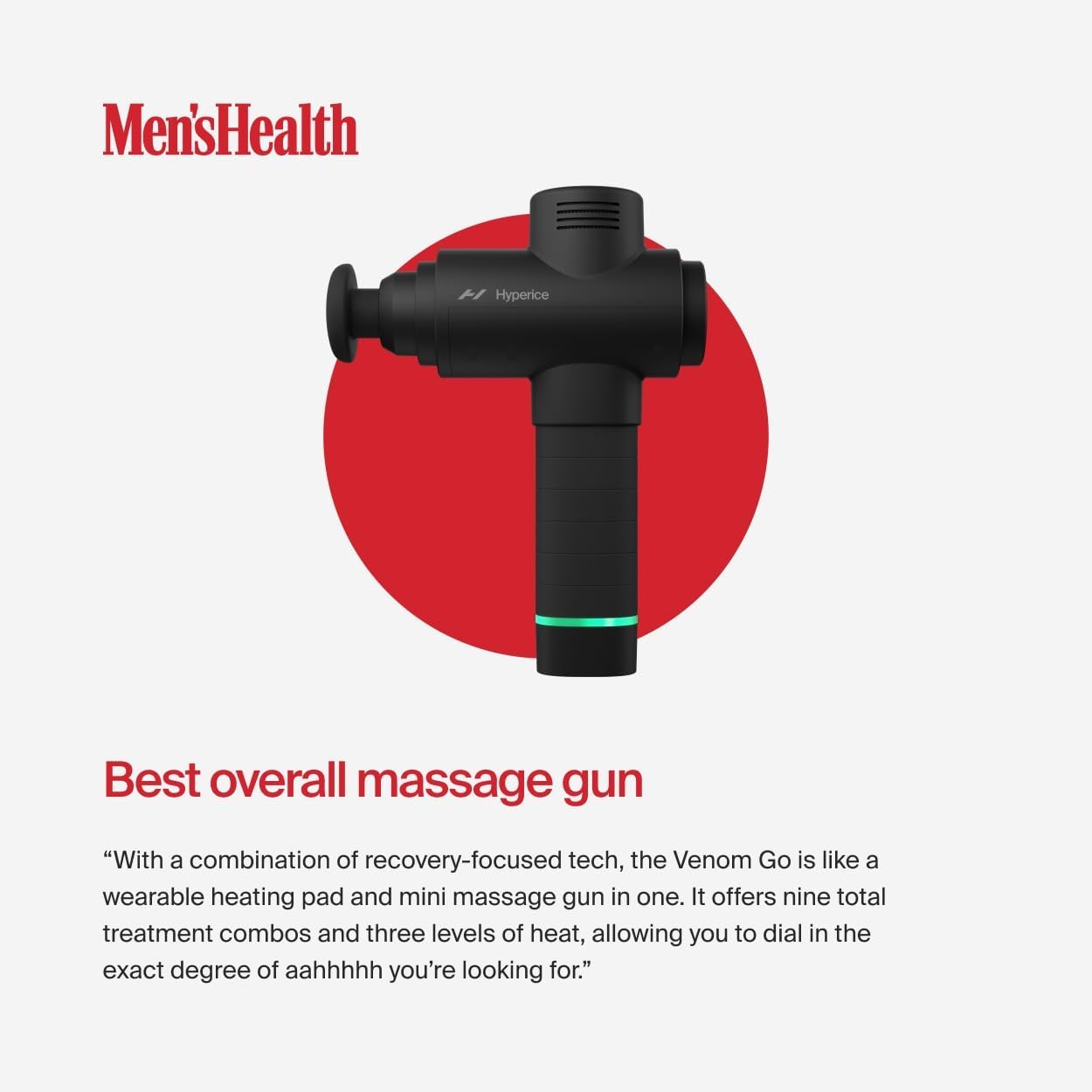 Hyperice Hypervolt 2 massage gun side profile angle