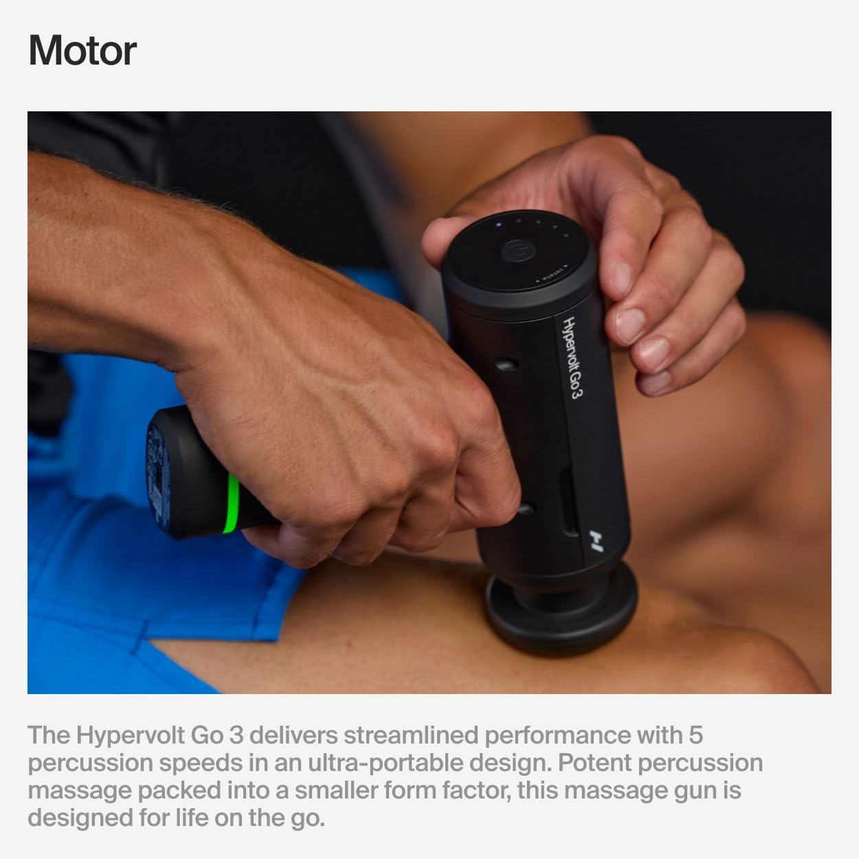 Hyperice Hypervolt Go 3 travel use airport gym compact design