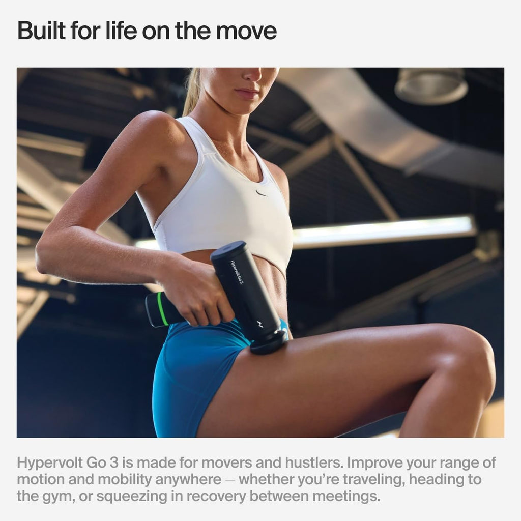 Hypervolt Go 3 carry case open all contents organized