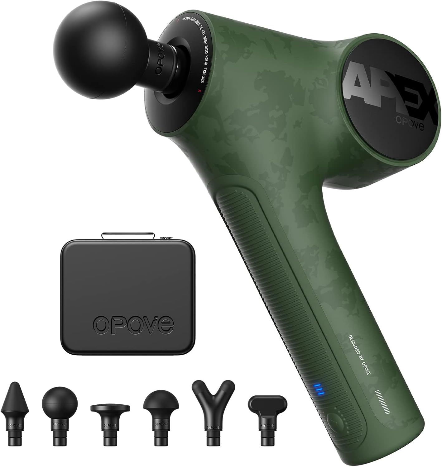 Opove Apex deep tissue percussion on glute muscle