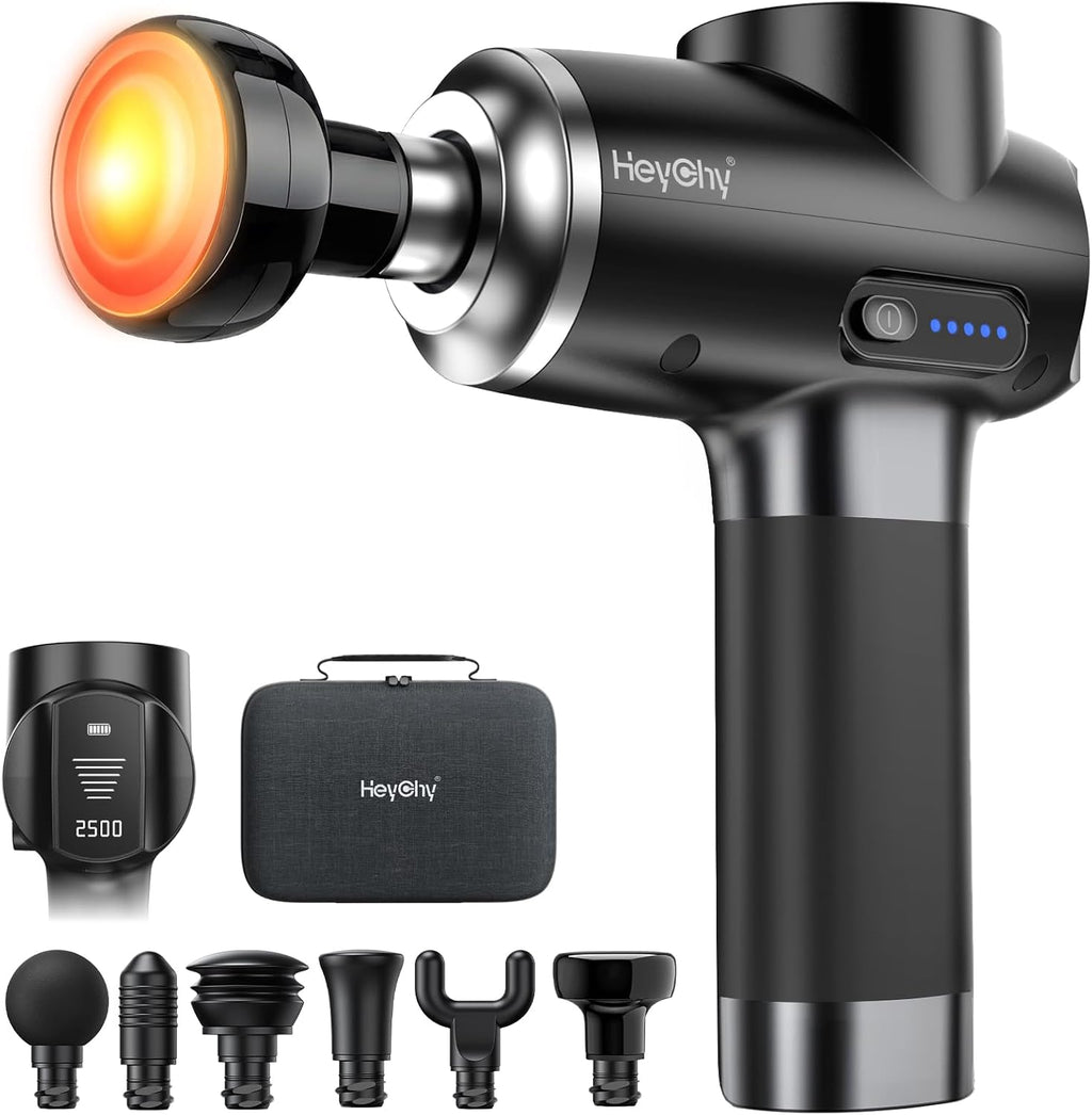 HEYCHY massage gun charging battery life USB