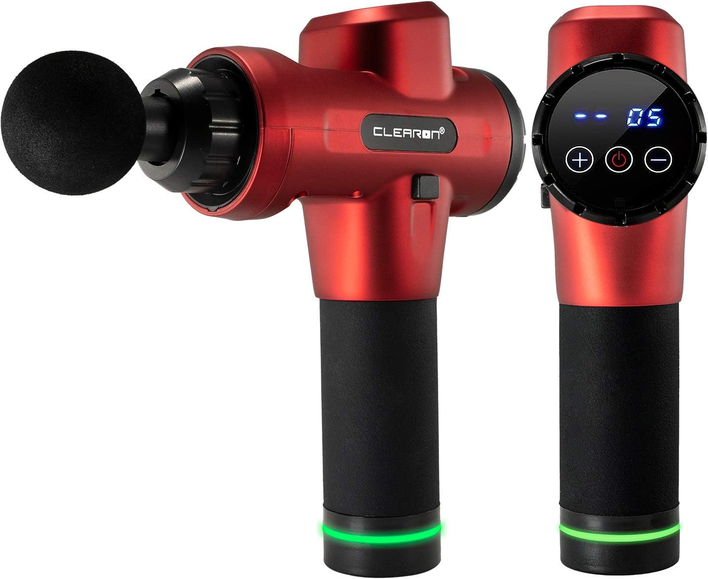 Clearon professional massage gun side profile view