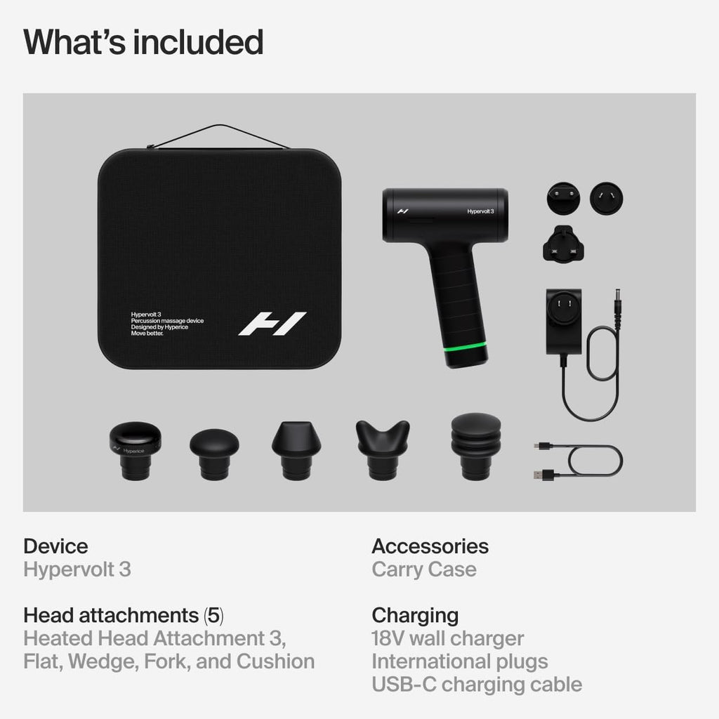 Hyperice Hypervolt 3 massage gun side profile carry case
