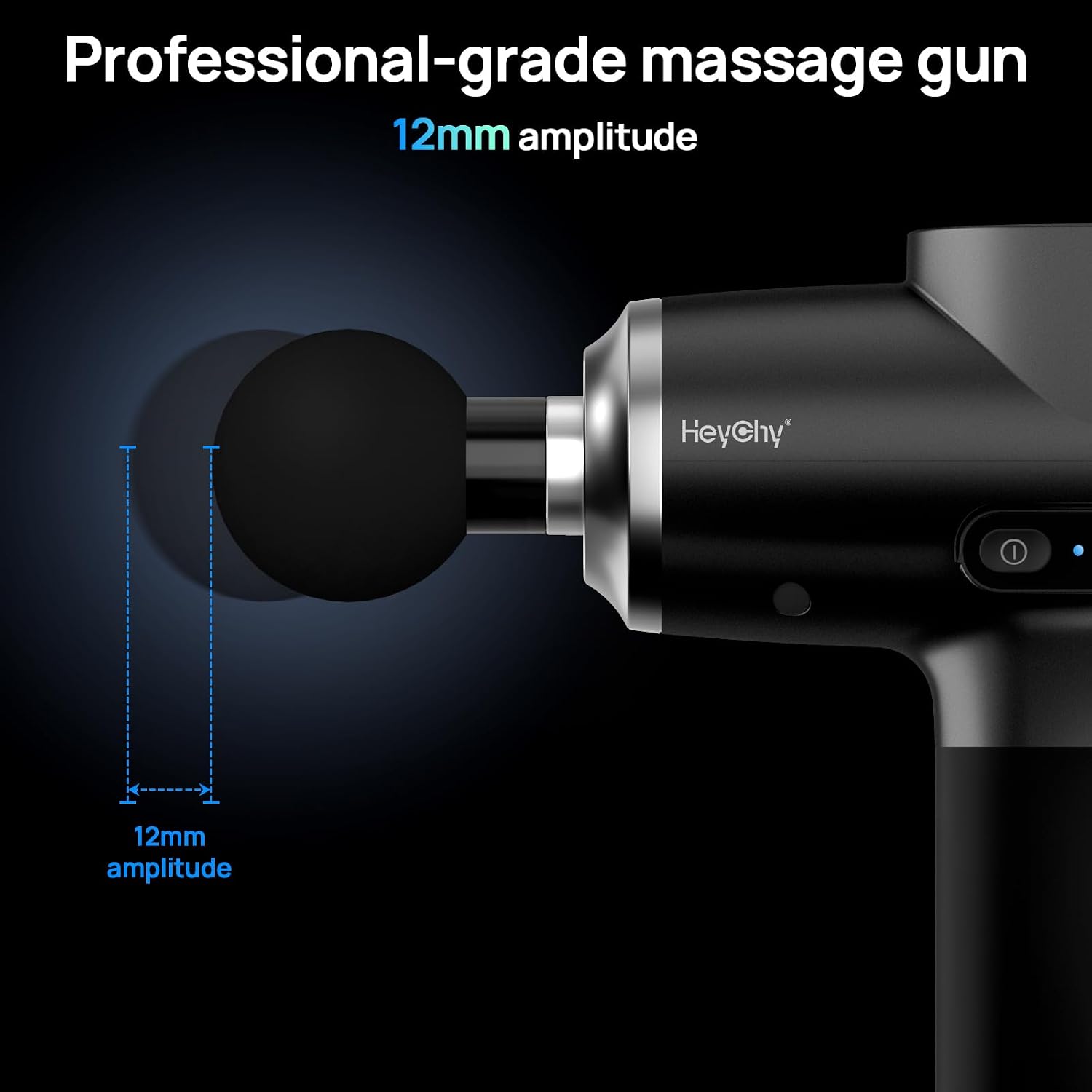 HEYCHY massage gun deep tissue percussion on leg muscles