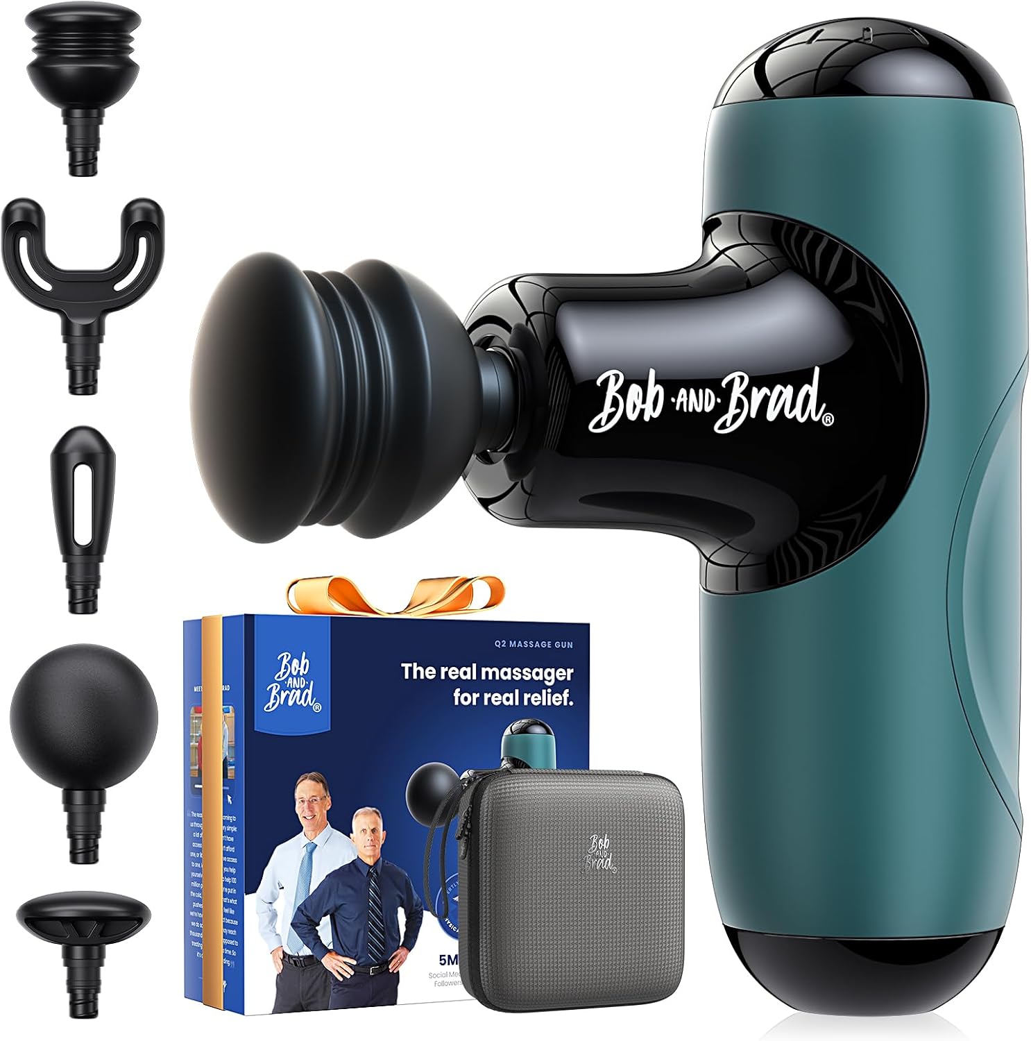 BOB AND BRAD Q2 Ultra Max Mini massage gun side angle view