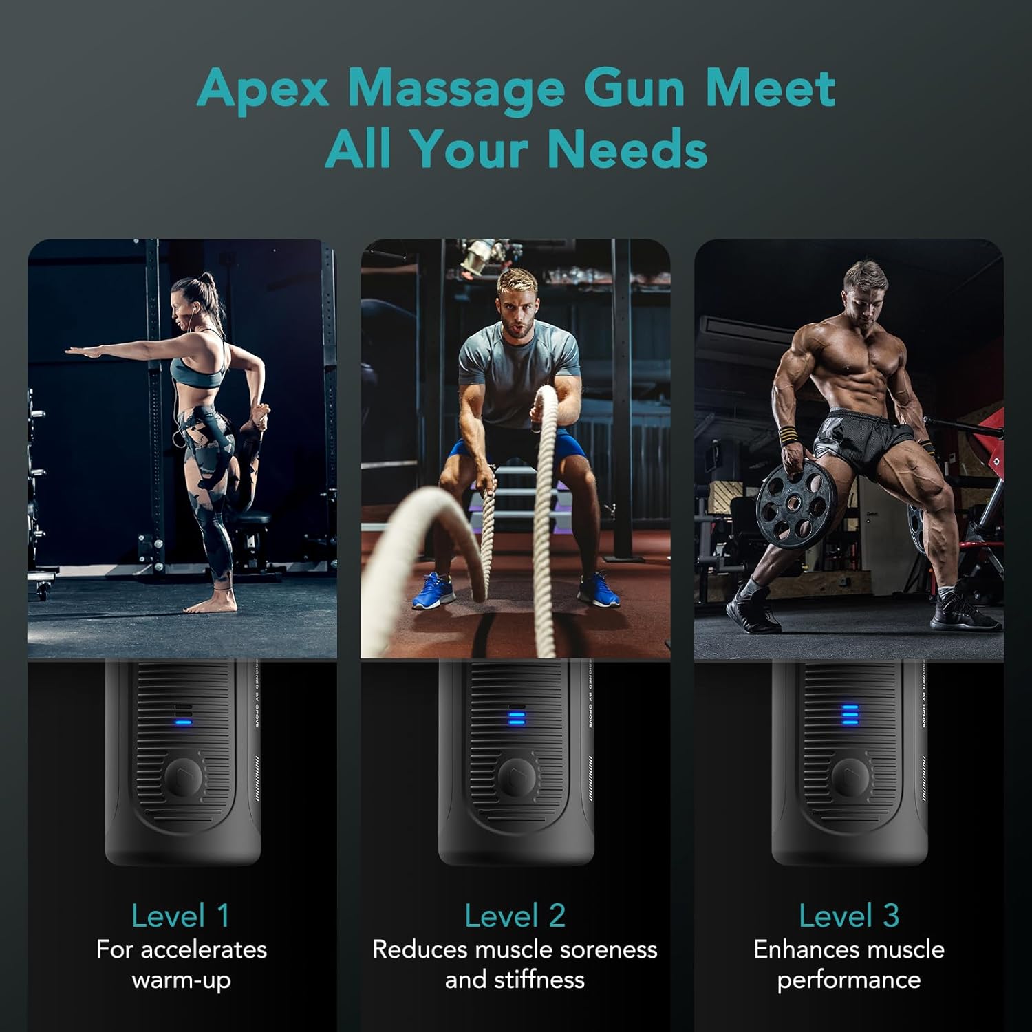 Opove Apex being used on back muscles athlete recovery