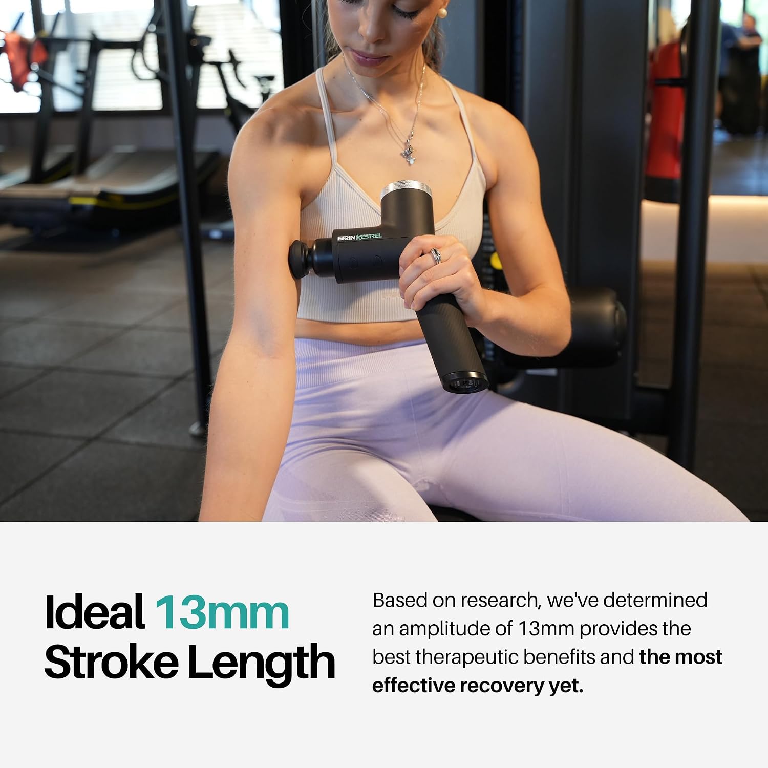 Ekrin Kestrel massage gun full product front view