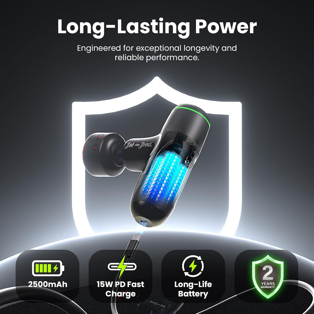 Q2 Ultra Max Mini massage gun before after muscle recovery visual