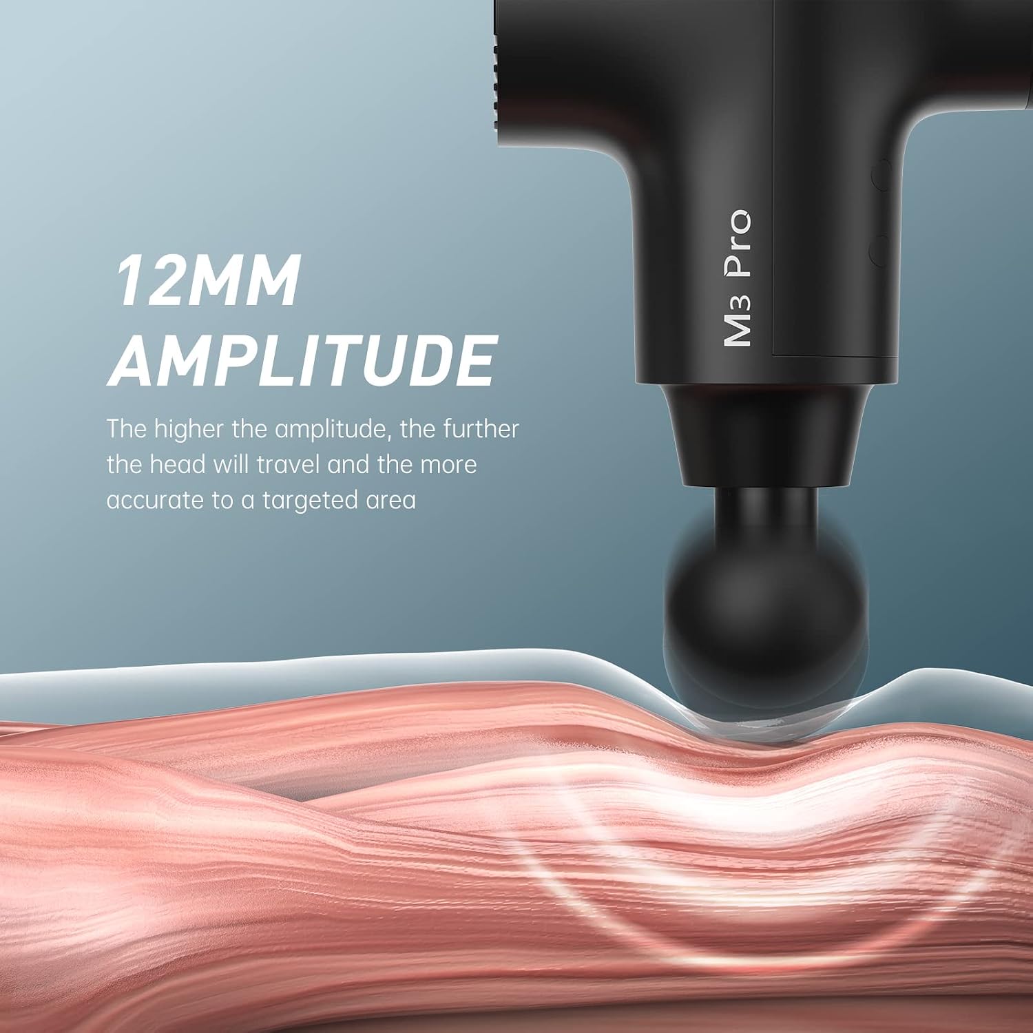 Opove M3 Pro 2 being used on back post-workout recovery