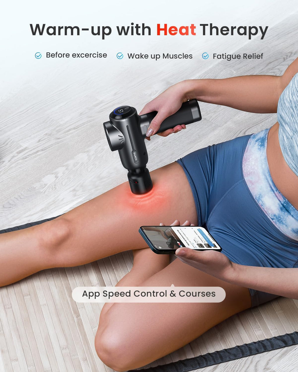 RENPHO Active+ app interface guided massage routine screen