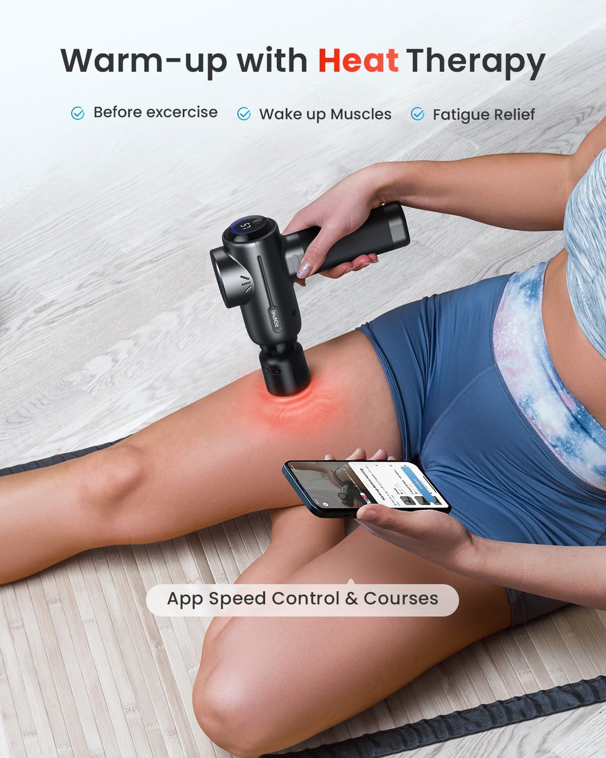 RENPHO Active+ app interface guided massage routine screen