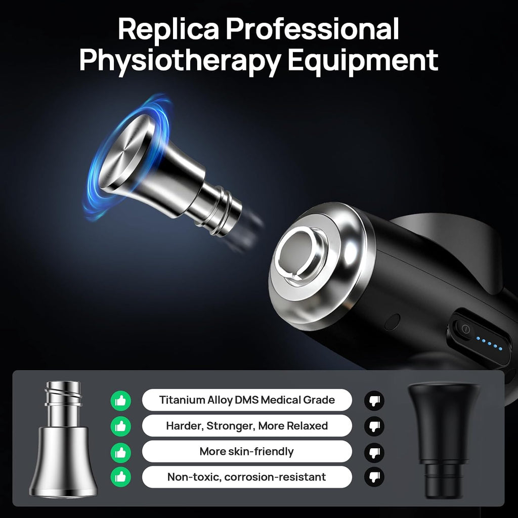HEYCHY massage gun LED speed display and control buttons