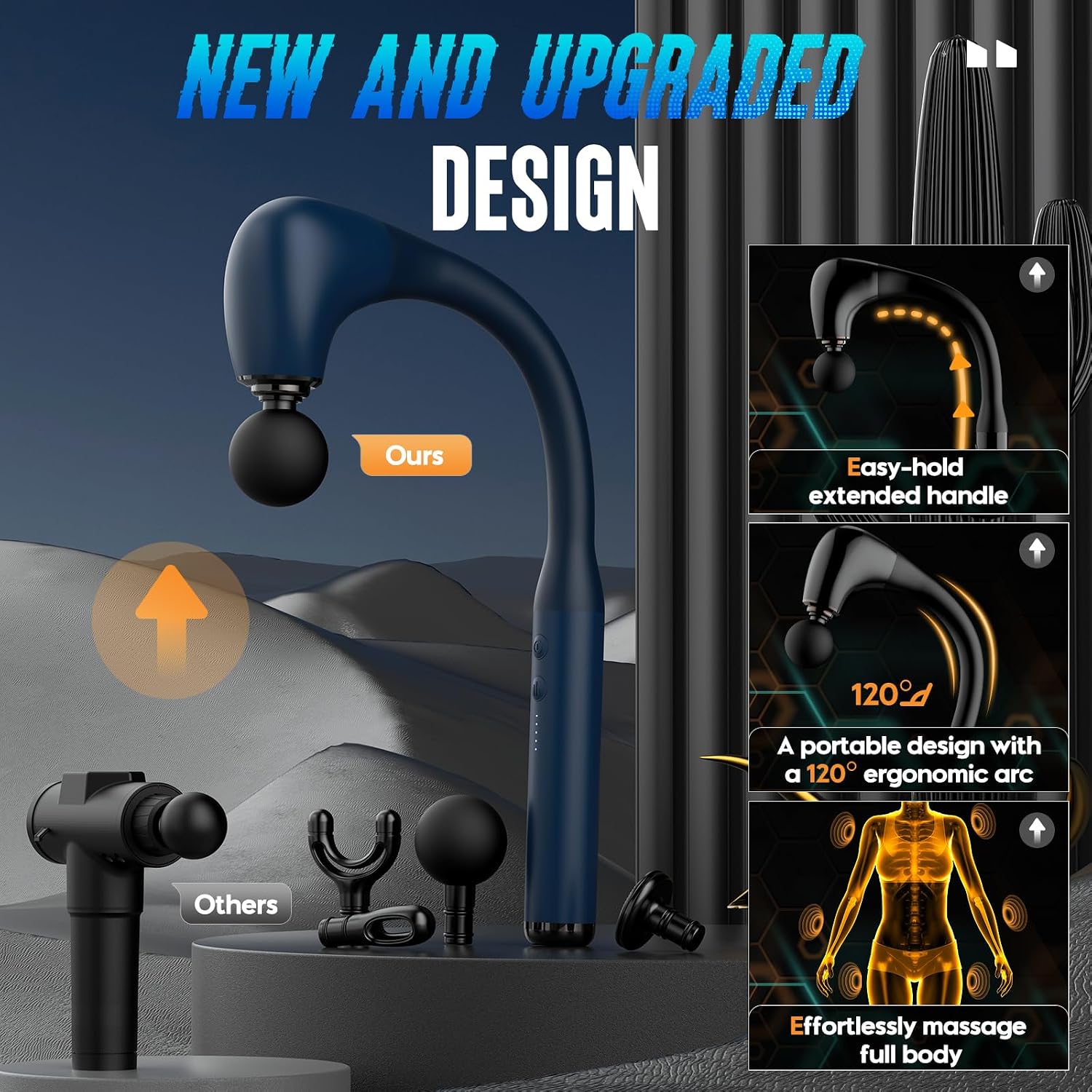 FVZ massage gun battery life charging USB connection