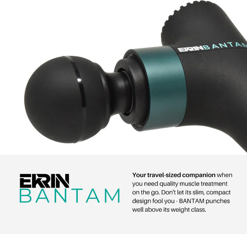Bantam Mini massage gun slim grip and 4 interchangeable attachments