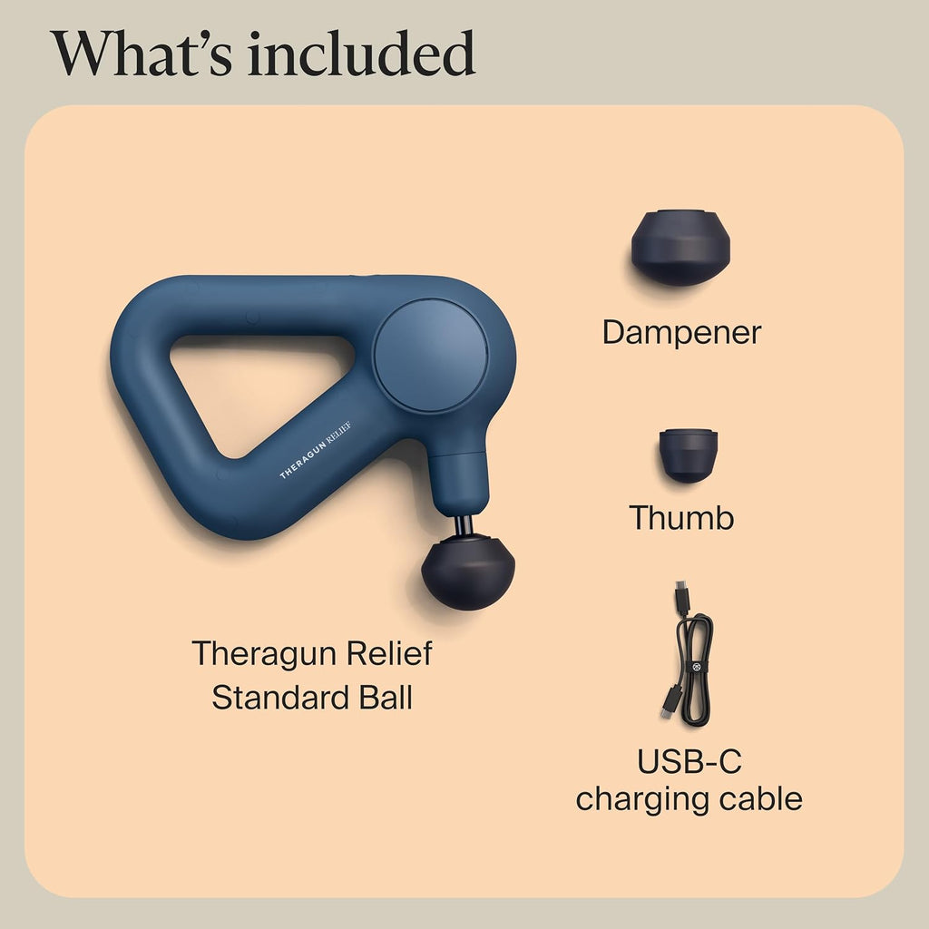 Theragun Relief massage gun side profile design