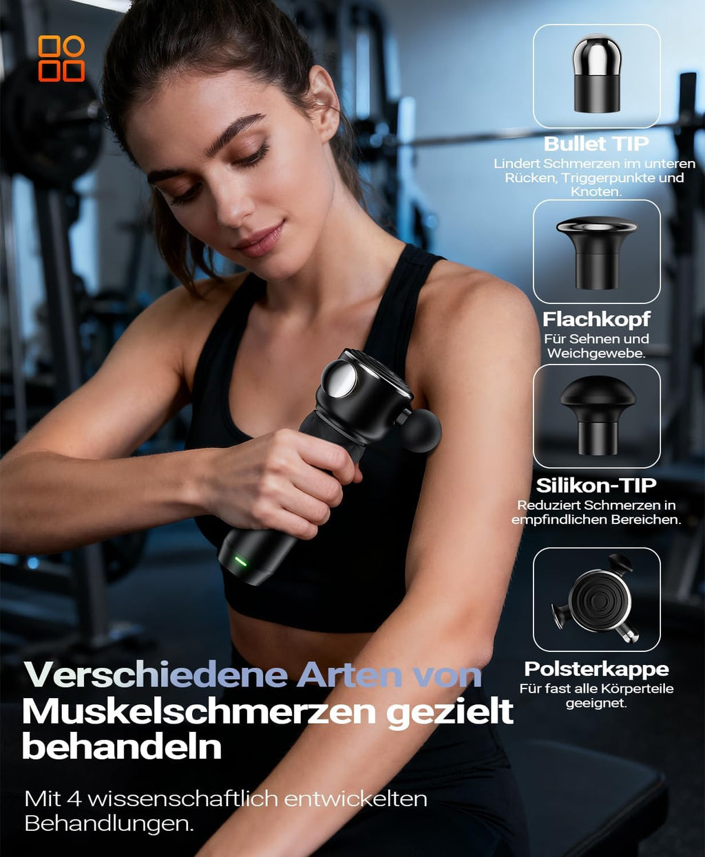 HYAKO R1 massager ergonomic grip handle design