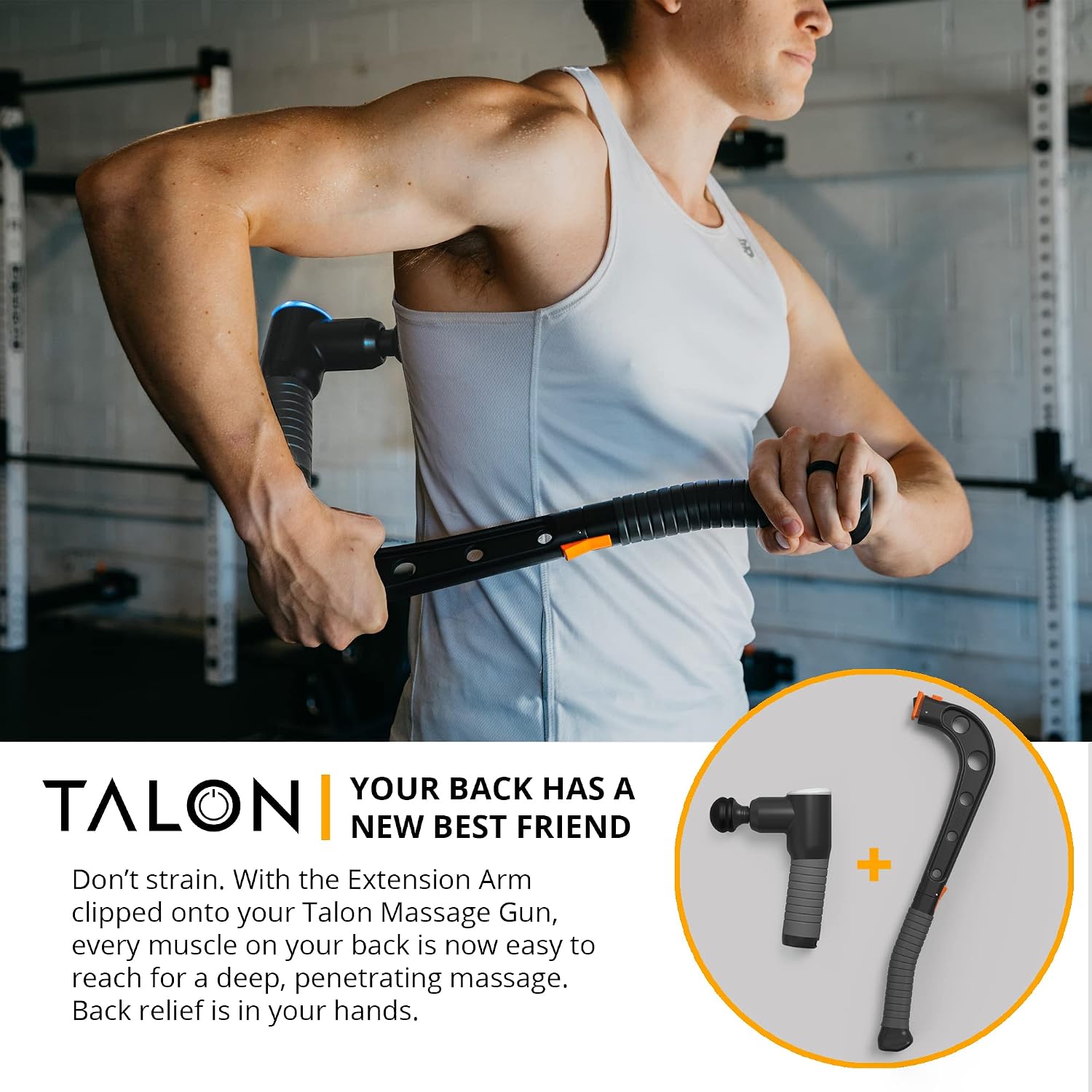 Brazyn Talon patented extension arm reaching mid-back solo