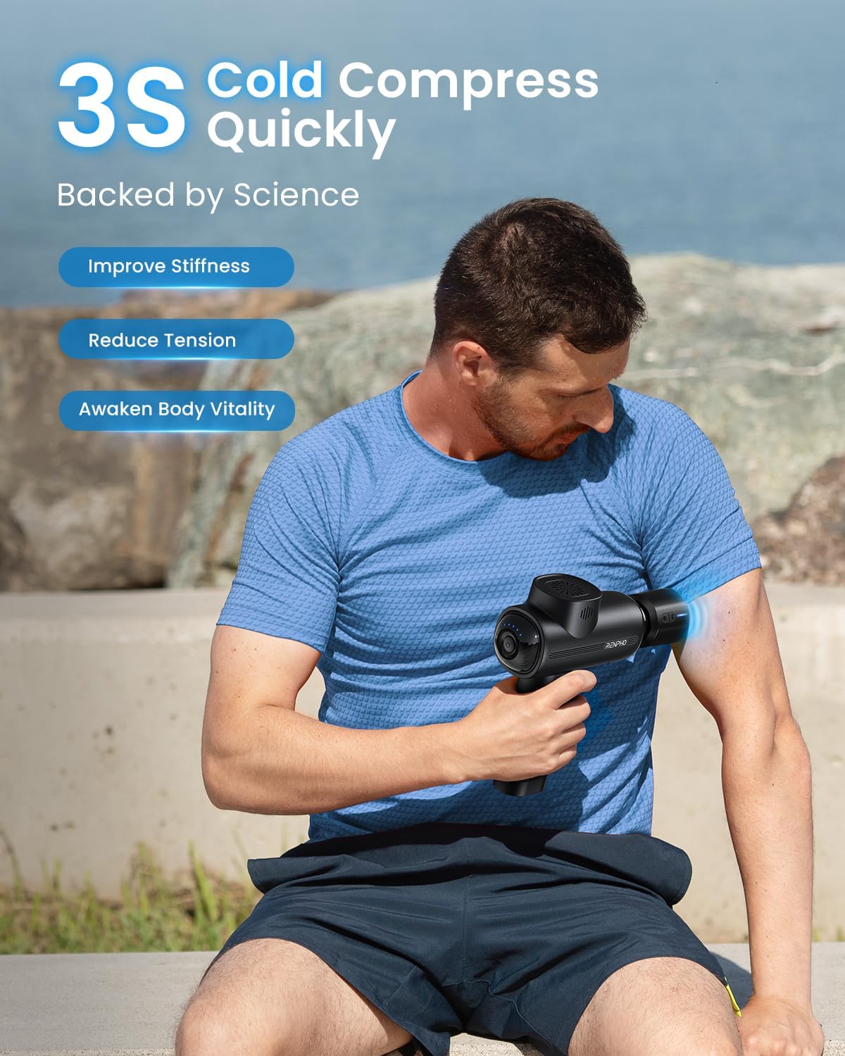 RENPHO Active Thermacool on shoulder tension daily relief