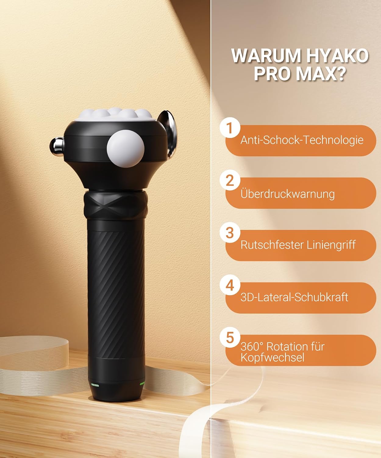 HYAKO Pro Max high frequency short stroke vibration close up