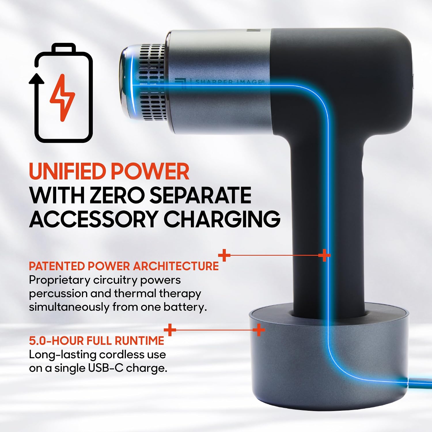 Sharper Image Powerboost Pro+ deep tissue percussion on back