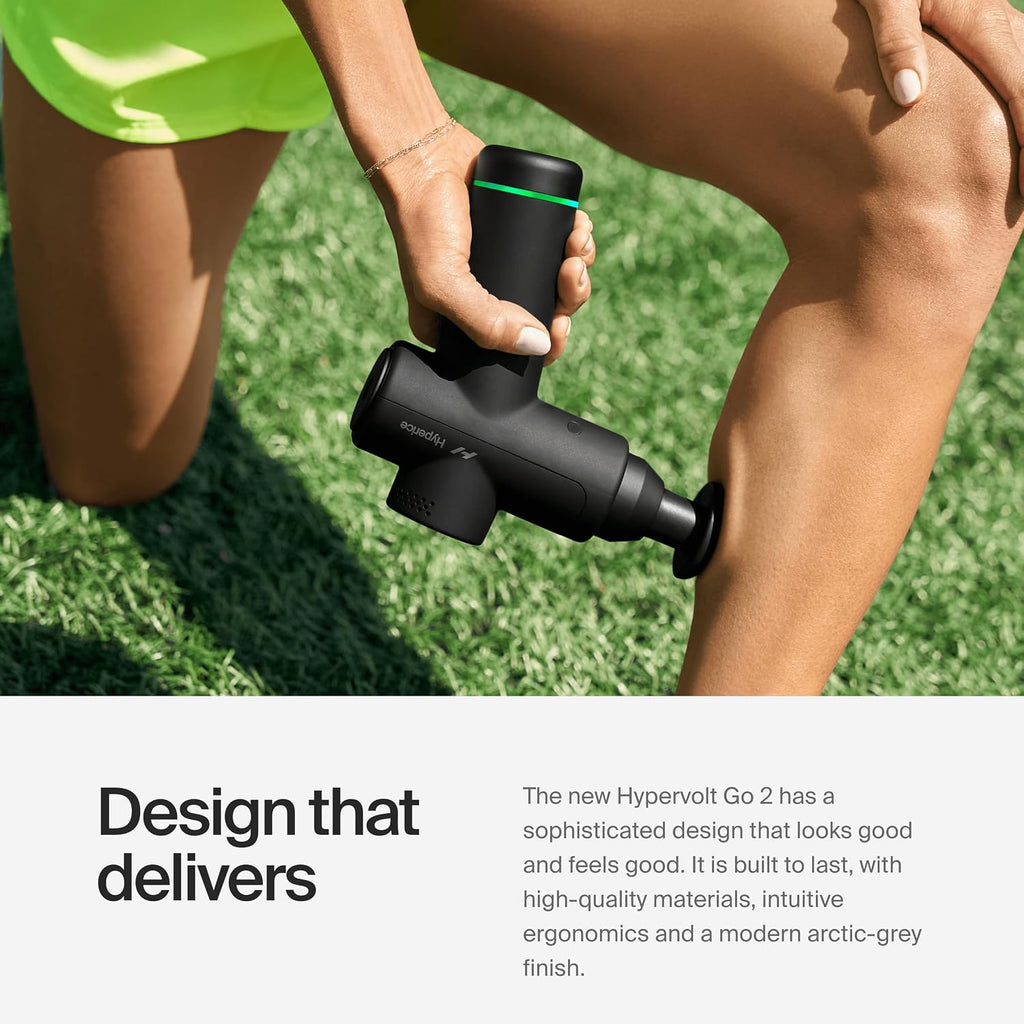 Hyperice Hypervolt Go 2 handheld operation single hand grip
