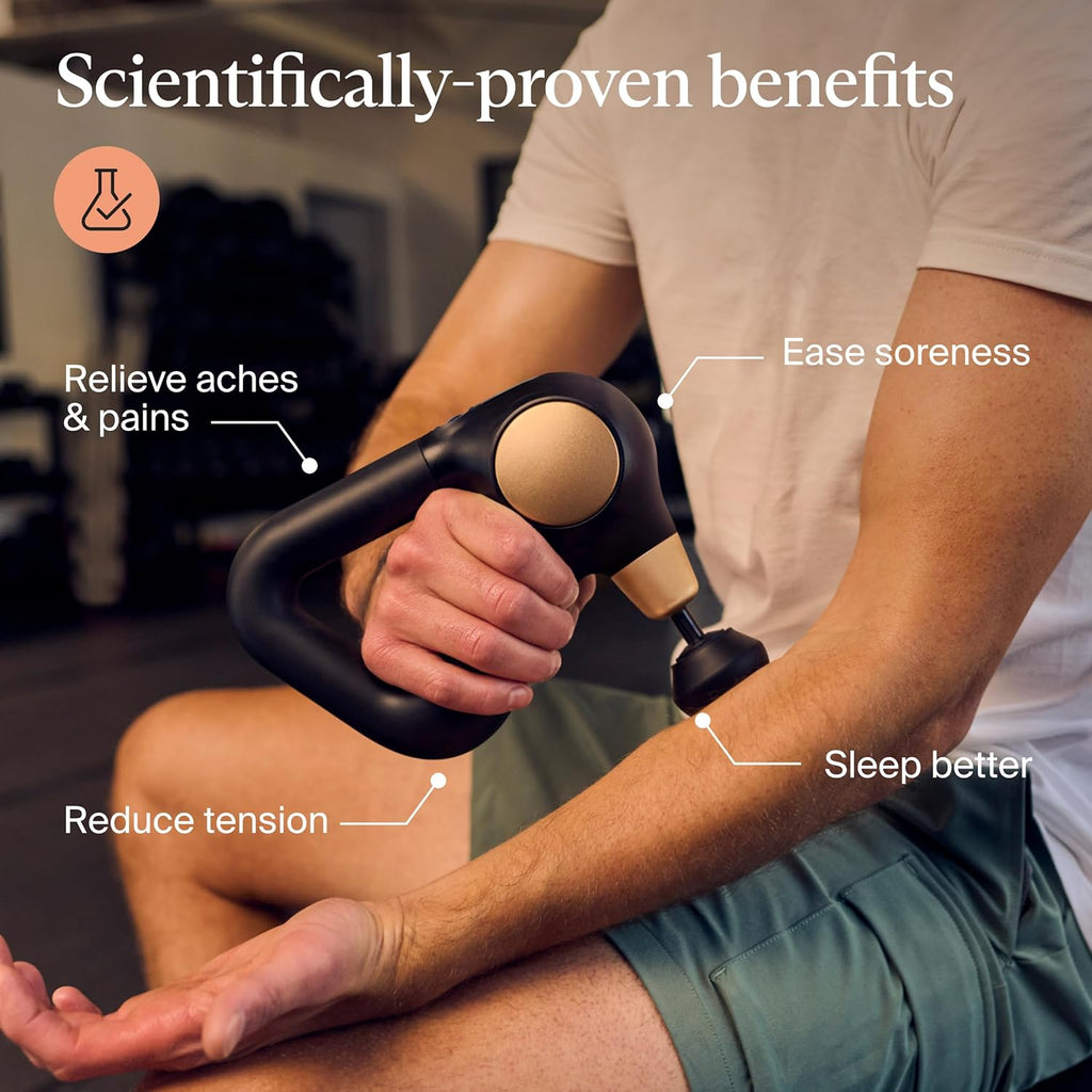 Therabody Sense 2nd Gen stress relief percussion on neck