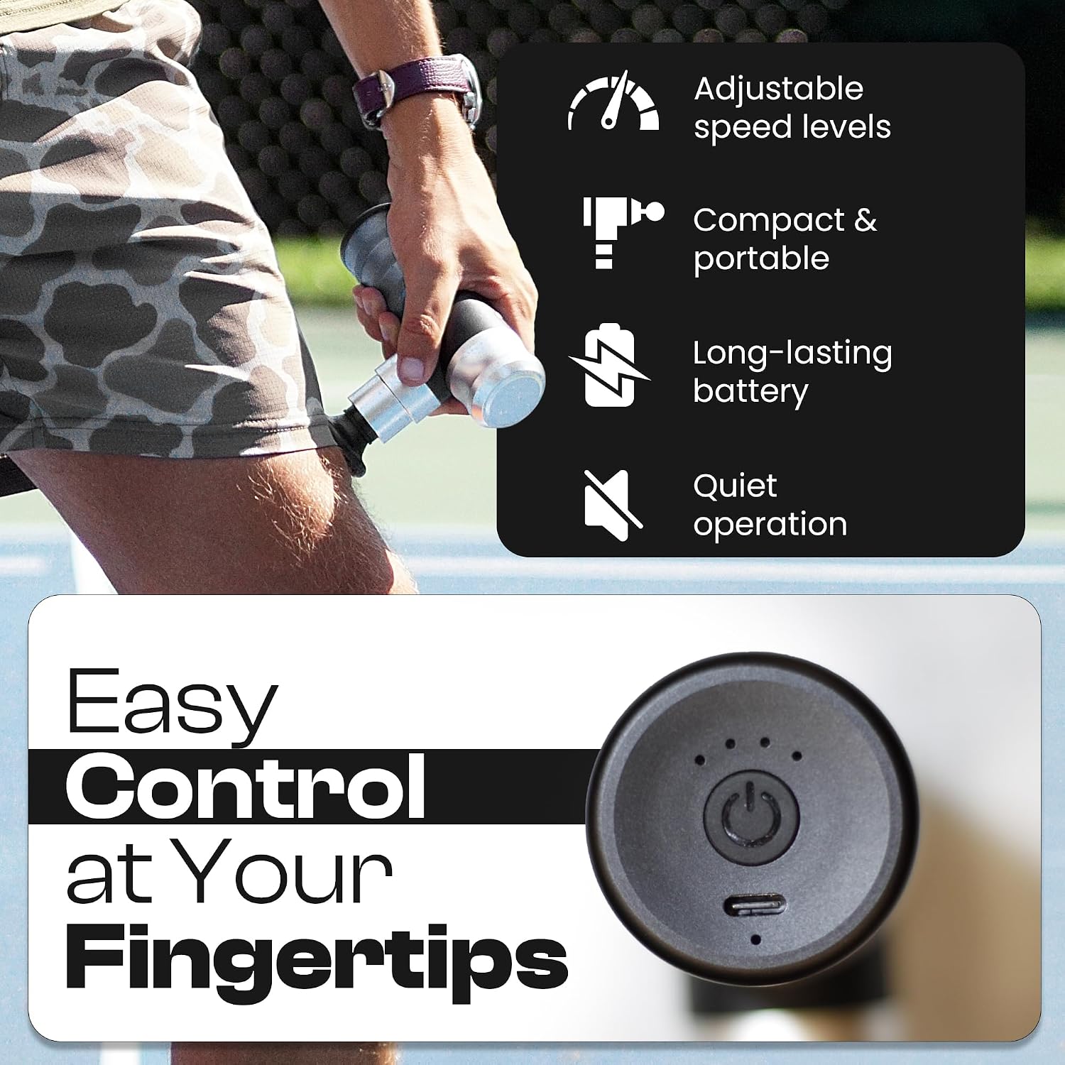 Yobow mini massager deep tissue use on shoulder
